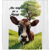 Moo-ning voor bloedbad douchegordijn (Voorkant)