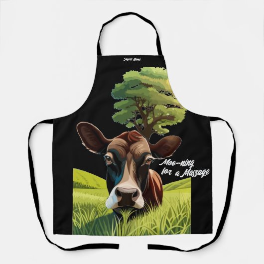 Moo-ning voor bloedbad schort (Voorkant)