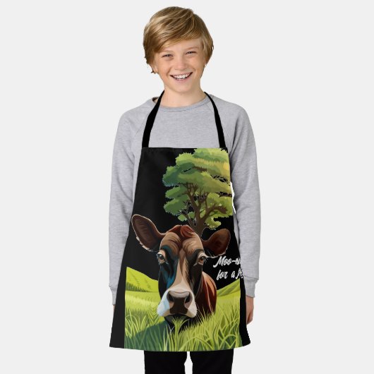 Moo-ning voor bloedbad schort (Gedragen)