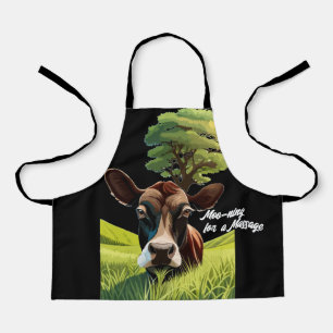 Moo-ning voor bloedbad schort