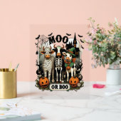 Moo of Boo Halloween Koe Acryl Bord (Huwelijk)