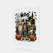 Moo of Boo Halloween Koe Acryl Bord (Hoek)