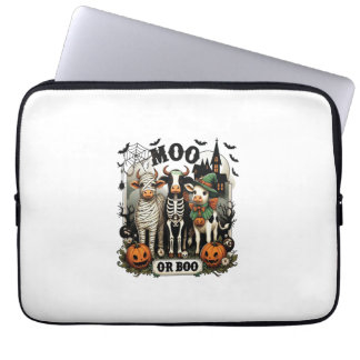 Moo of Boo Halloween Koe Laptop Sleeve