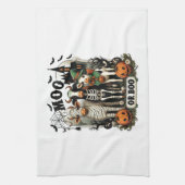 Moo of Boo Halloween Koe Theedoek (Verticaal)