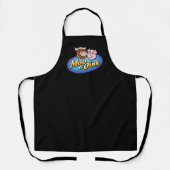 Moo & Oink Black Chef's Apron Schort (Voorkant)