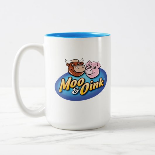 Moo & Oink Coffee-Mok Tweekleurige Koffiemok (Links)