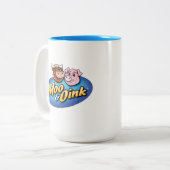 Moo & Oink Coffee-Mok Tweekleurige Koffiemok (Voorkant links)