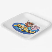 Moo & Oink Papier Borden Papieren Bordje (Gebogen)