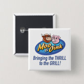 Moo & Oink "Thrill to the Grill" Button (Voorkant /achterkant)