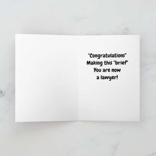 MOO OVER IT JE BENT NU EEN **LAWYER** KOMISCHE KOE KAART (Binnen)