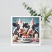 Moo - over! Koe verjaardag, boerderij verjaardagsu Kaart (Staand voorkant)
