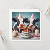 Moo - over! Koe verjaardag, boerderij verjaardagsu Kaart (Voorkant / Achterkant in situ)