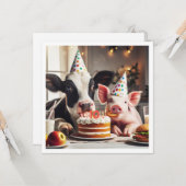 Moo - over! Koe verjaardag, boerderij verjaardagsu Kaart (Voorkant / Achterkant in situ)