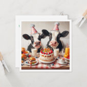 Moo - over! Koe verjaardag, boerderij verjaardagsu Kaart (Voorkant / Achterkant in situ)