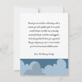 Moo Over The Moon Baby shower Bedankkaart (Achterkant)