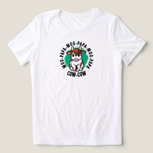 Moo Papa Koe Tri-Blend Shirt (Design voorkant)