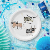 Moo Papieren Bordje (Feest)