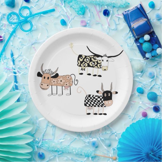 Moo Papieren Bordje (Feest)