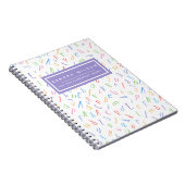 Moo patroon met alfabet - voor kinderen of leerkra notitieboek (Rechterzijde)