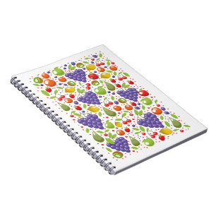 Moo patroon van fruit notitieboek