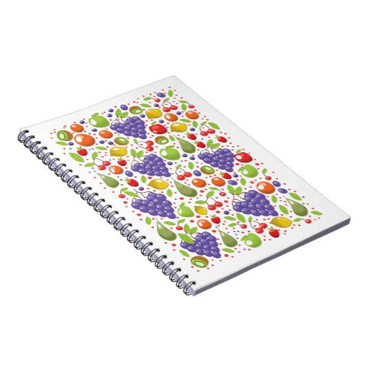 Moo patroon van fruit notitieboek (Rechterzijde)