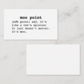 Moo Point Quote Visitekaartje (Voorkant / Achterkant)