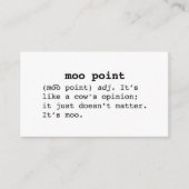 Moo Point Quote Visitekaartje (Voorkant)