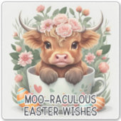 Moo-raculous Paaswensen - Pasen Sticker (Voorkant)
