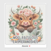 Moo-raculous Paaswensen - Pasen Sticker (Vel)