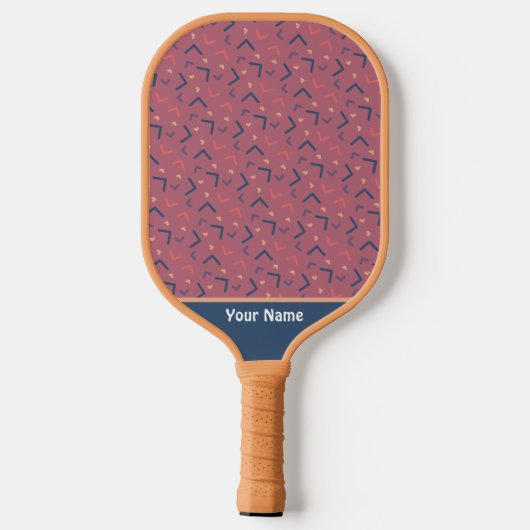 Moo Retro Patroon Pro Pickleball Paddle (Achterkant)