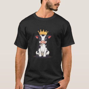 Moo-rifiek Koningshuis Grappige Koe Grafisch Ontwe T-shirt