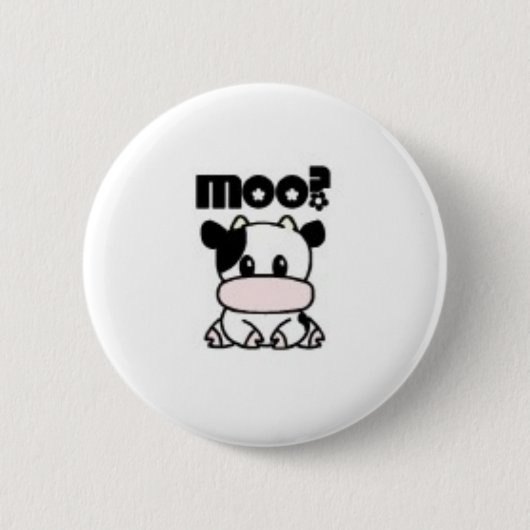 Moo? Ronde Button 5,7 Cm (Voorkant)