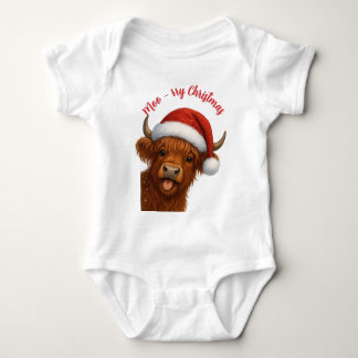 Moo-rry ChristmasT-Shirt Romper