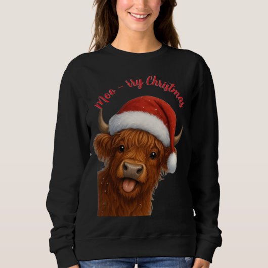 Moo-rry Kerstmis T-Shirt (Voorkant)