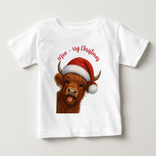 Moo-rry Kerstmis T-Shirt (Voorkant)