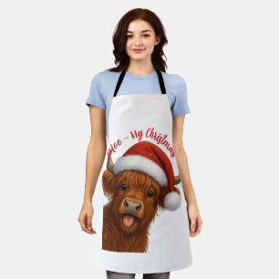 Moo-rry Kerstmis T-Shirt Schort
