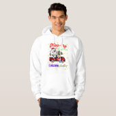 Moo-ry Christmas Cow in Plaid Truck Holiday design Hoodie (Voorkant volledig)