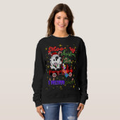 Moo-ry Christmas Cow in Plaid Truck Holiday design Trui (Voorkant volledig)