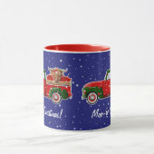 Moo-ry Christmas Highland Koe in Little Red Truck Mok (Midden)