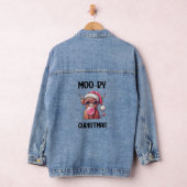 Moo-ry Christmas Schotse Hoogland Koe Denim Jacket (Hangar)