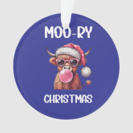 Moo-ry Christmas Schotse Hoogland Koe Ornament