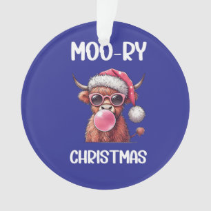 Moo-ry Christmas Schotse Hoogland Koe Ornament