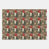 Moo-ry Kerst Koe Wrapping Papier Inpakpapier Vel (Voorkant)