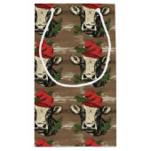 Moo-ry Kerst Koe Wrapping Papier Klein Cadeauzakje (Achterkant)