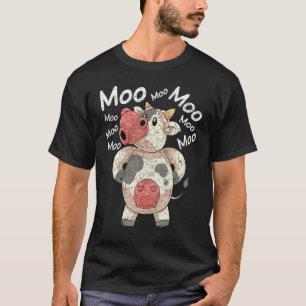 Moo Schattige Boerderij Dier Liefhebber Grappige B T-shirt