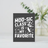 Moo-sic Class is mijn favoriete Funny Moo Koe Scho Briefkaart (Staand voorkant)