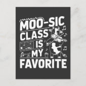 Moo-sic Class is mijn favoriete Funny Moo Koe Scho Briefkaart (Voorkant)