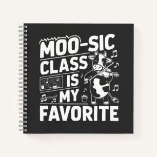 Moo-sic Class is mijn favoriete Funny Moo Koe Scho Notitieboek