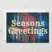 Moo stadslandschap seizoensgroeten vakantie feestdagenkaart (Voorkant)