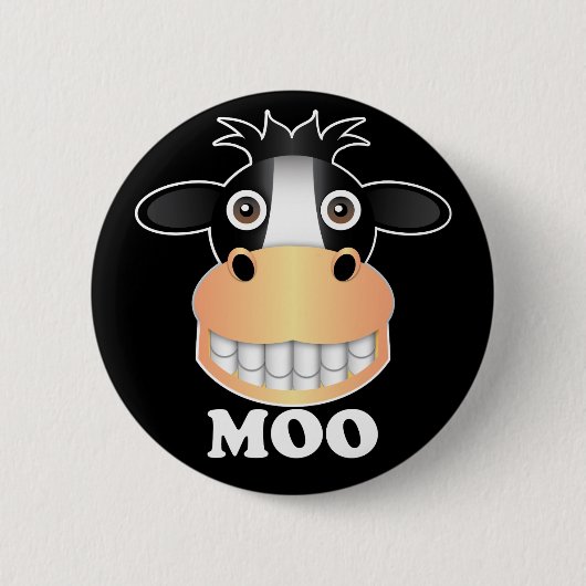 Moo - standaard, 2¼-inch ronde Button (Voorkant)